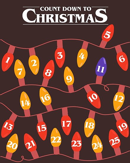  Stranger Things Christmas Lights Advent Calendar Poster By 