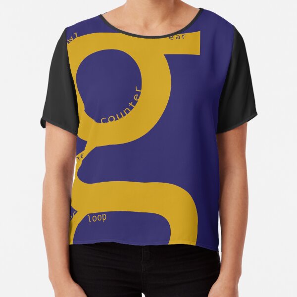 the typography of G Chiffon Top