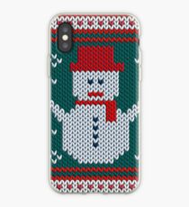 Christmas Knitted Snowman iPhone Case