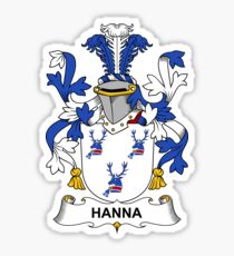 Hanna Coat of Arms - Family Crest Shirt Sticker