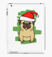 Entwurfs-lustiger Mops-Hundeweihnachten iPad-Hülle & Skin