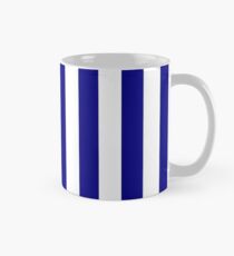 Blue and White Vertical Stripes Mug