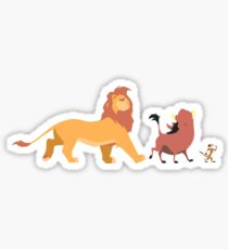 Pegatina El Rey León - Timón, Pumba, Simba