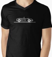 1959 1960 Corvette Convertible White Men's V-Neck T-Shirt