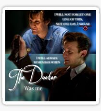 11th Doctor Last words Sticker