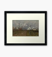 The Train is Arriving by Frits Thaulow Framed Print