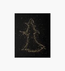 Evil halloween golden ornament Gold Art Board