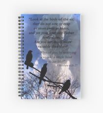 Matthew 6:26-27 Spiral Notebook