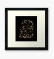 Elephant pet golden ornament Gold Framed Print