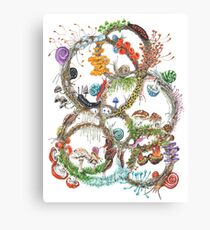 Snails & amp; mushrooms Canvas Print