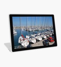 Port Olimpic marina in Barcelona Laptop Skin