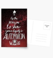 Automnicon Brucemas Card (Red) Postcards