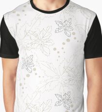 Background from leaves and circles Graphic T-Shirt