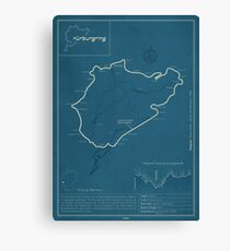 Nurburgring Nordschleife Track Map Canvas Print