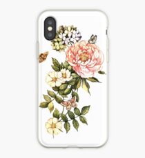 Watercolor vintage floral motifs iPhone Case