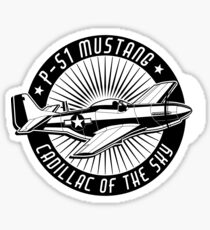 P-51 Mustang Cadillac of the Sky Sticker