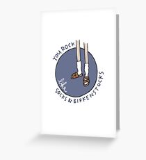 Tarjeta de felicitación Calcetines y Birkenstocks