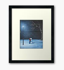 "A Happy Snowman" by John Kenward Framed Print