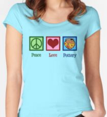 Peace Love Pottery Women's Fitted Scoop T-Shirt