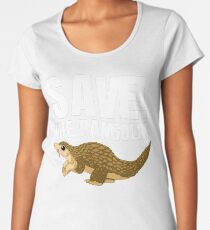 Rette den Pangolin Premium Rundhals-Shirt