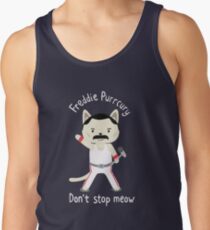 Don't Stop Meow! Cute Freddie Cat Men's Tank Top