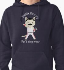 Don't Stop Meow! Cute Freddie Cat Pullover Hoodie