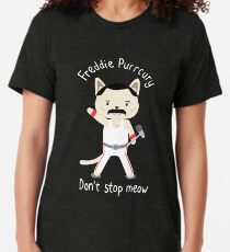 Stoppen Sie nicht Miau! Niedliche Freddie Katze - DAS ORIGINAL - HOCHWERTIGER DRUCK Vintage T-Shirt
