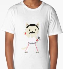 Stoppen Sie nicht Miau! Süße Freddie-Katze Longshirt