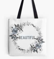Beautiful - Flower Wreath Tote Bag