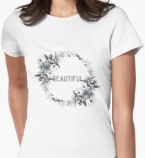 Beautiful - Flower Wreath Women's Fitted T-Shirt