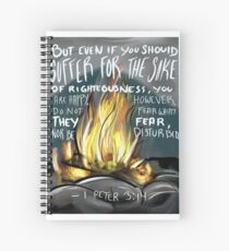 1 Peter 3:14 - Jehovahs witnesses Spiral Notebook