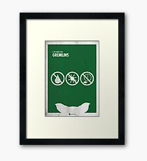 Gremlins Minimal movie Poster Framed Print