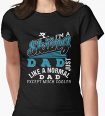 I'm A Cool Skiing Dad | Funny Skier Skiing Women's Fitted T-Shirt
