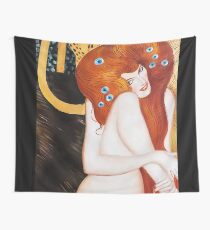 Red Head Temptress, 1902... Jugendstil Art Wall Tapestry