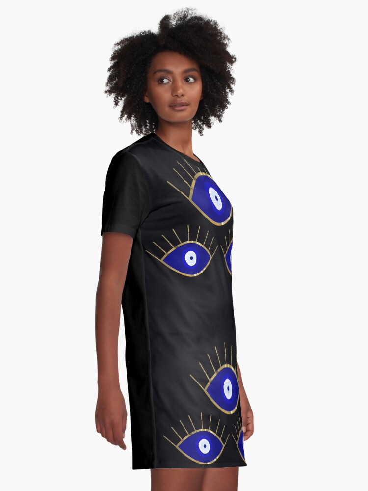 Alternate view of I See You Evil Eye Graphic T-Shirt Dress