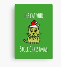 'The Cat Who Stole Christmas' Canvas Print