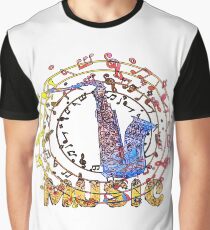 Musical Saxophone Graphic T-Shirt