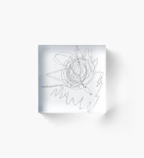 #lineart #flower #blackandwhite #plant #artwork #illustration #chalkout #vector #design #art #abstract #sketch #decoration #pattern #outline #shape #drawingartproduct #inarow #square Acrylic Block