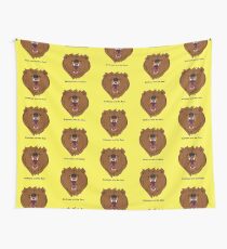 Dart Logo Pattern with Text Wall Tapestry