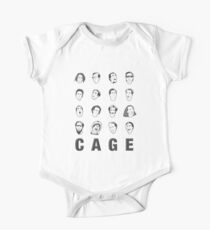 The Many Faces of Nicolas Cage Short Sleeve Baby One-Piece