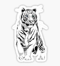 Stately White Tiger Sticker