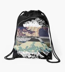 Mochila de cuerdas la falla de color de la gran ola