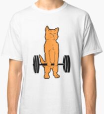 'Cat Deadlift Powerlifting' Awesome Cats Gym Gift Classic T-Shirt