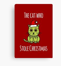 'The Cat Who Stole Christmas' (Red Edition) Canvas Print