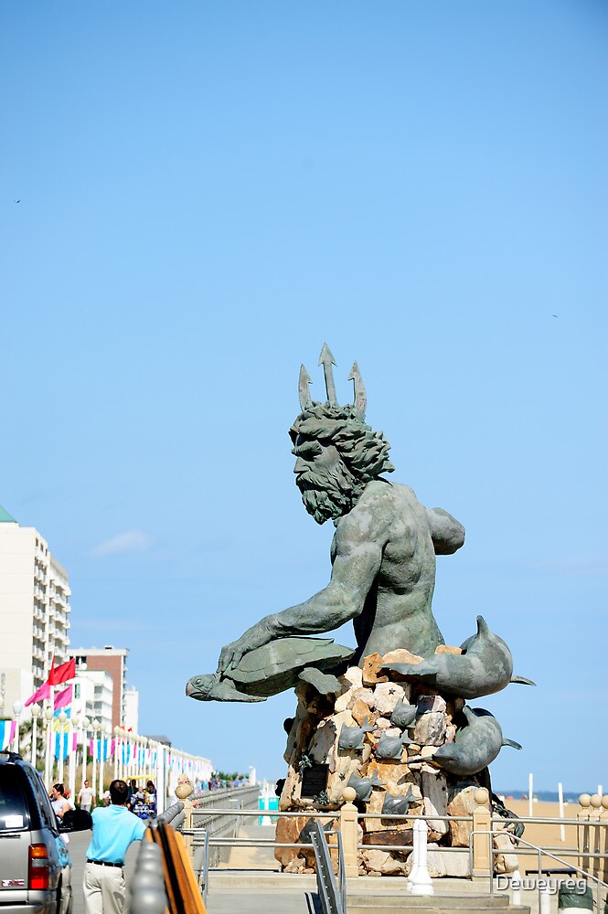 "King Neptune statueVa. Beach" by Deweyreg Redbubble