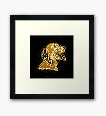 Dog pet golden Gold Framed Print