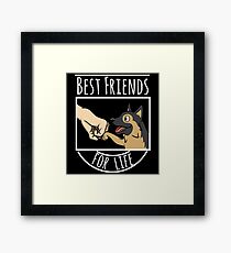 German Shepherd Best Friends For Life Framed Print