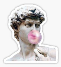 David with bubble gum Sticker