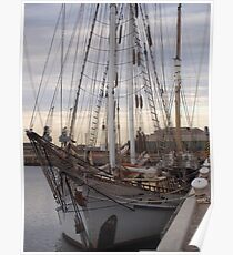 tall ship in the port Poster