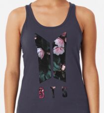 BTS-Blumen-Logo Racerback Tank Top